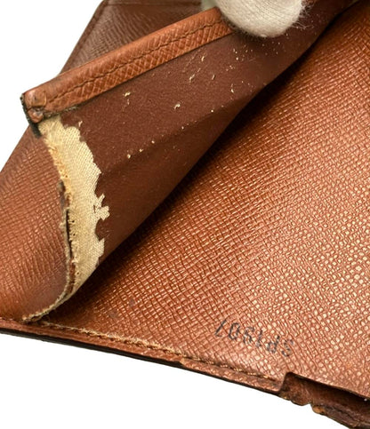 訳あり LOUIS VUITTON Wホック三つ折り財布 ポルトモネ ビエ カルトクレディ モノグラム M61652 レディース ルイ・ヴィトン