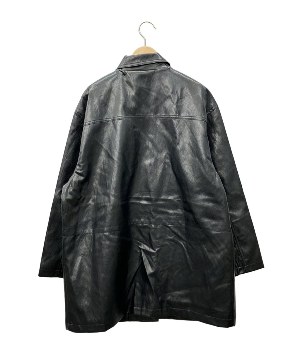 美品 アモマ ヴィーガンレザーオーバージャケット レディース AMOMMA