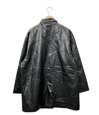 美品 アモマ ヴィーガンレザーオーバージャケット レディース AMOMMA