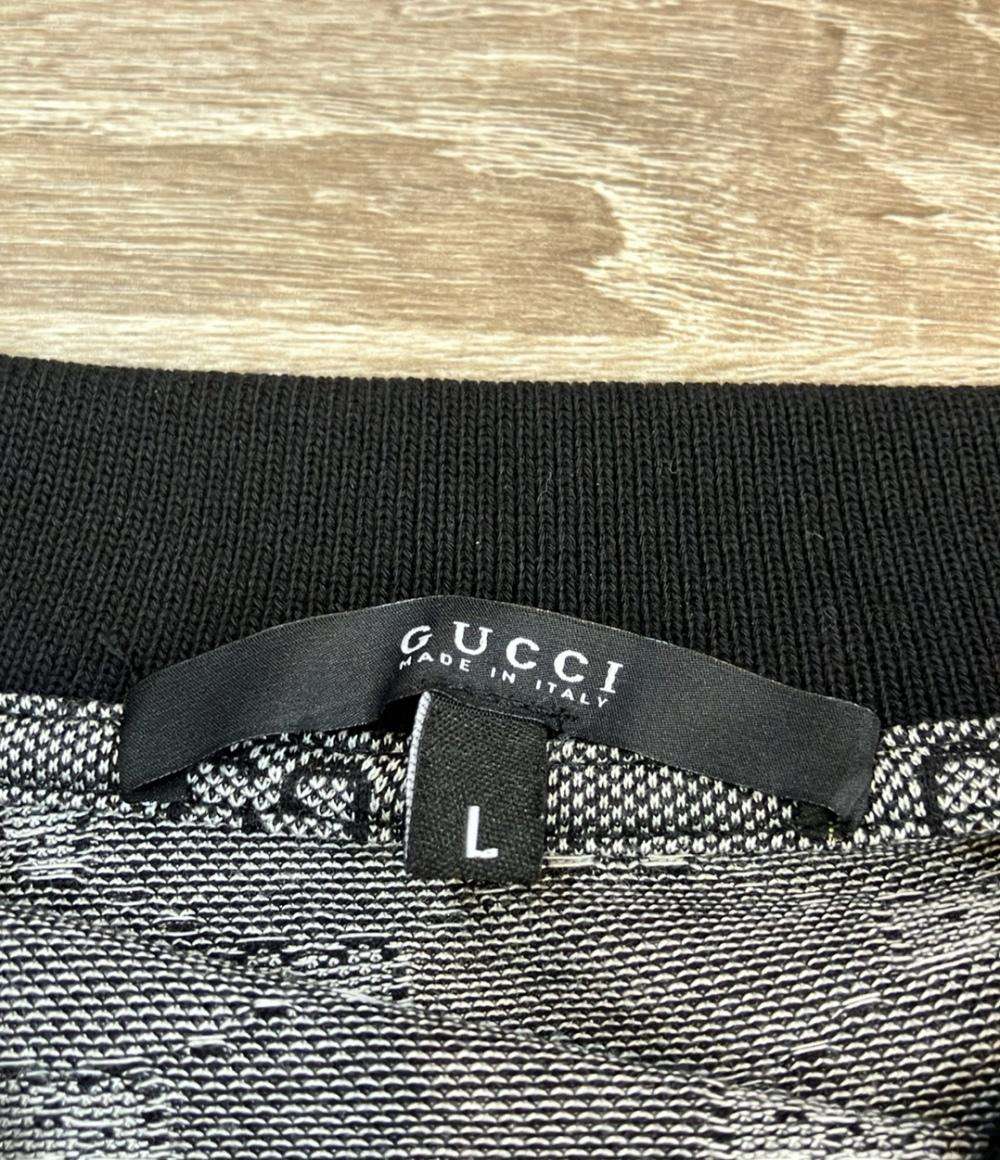 GUCCI 半袖ポロシャツ シェリーライングレー GG柄 モノグラム 190181 X3235 メンズ SIZE L グッチ