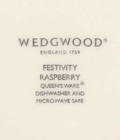 美品 WEDGWOOD プレート 皿 2点セット 21cm フェスティビティ ラズベリー ウェッジウッド