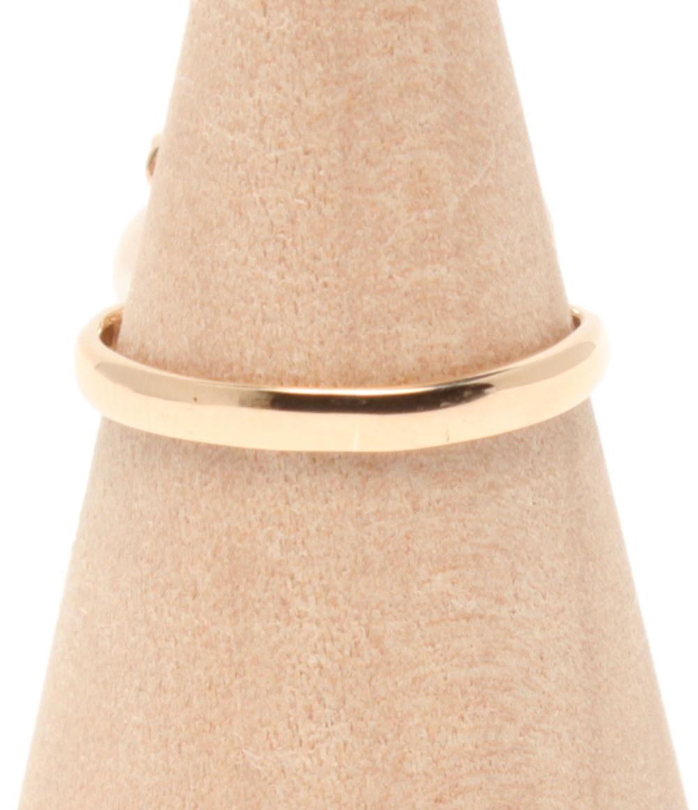 美品 リング 指輪 K14 パール ダイヤ レディース SIZE 7号