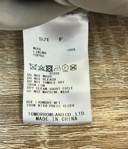 美品 GALERIE VIE ノーカラーコート 23-08-34-08003 レディース SIZE F (M) ギャルリーヴィー