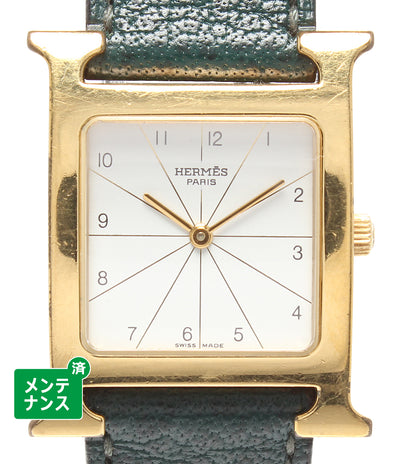 HERMES 腕時計 Hウォッチ ラムサス クオーツ ホワイト RS1.501 レディース エルメス