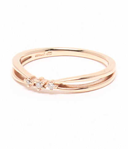 美品 カナルヨンドシー ピンキーリング 指輪 K10 ダイヤ レディース SIZE 3号 canal4℃