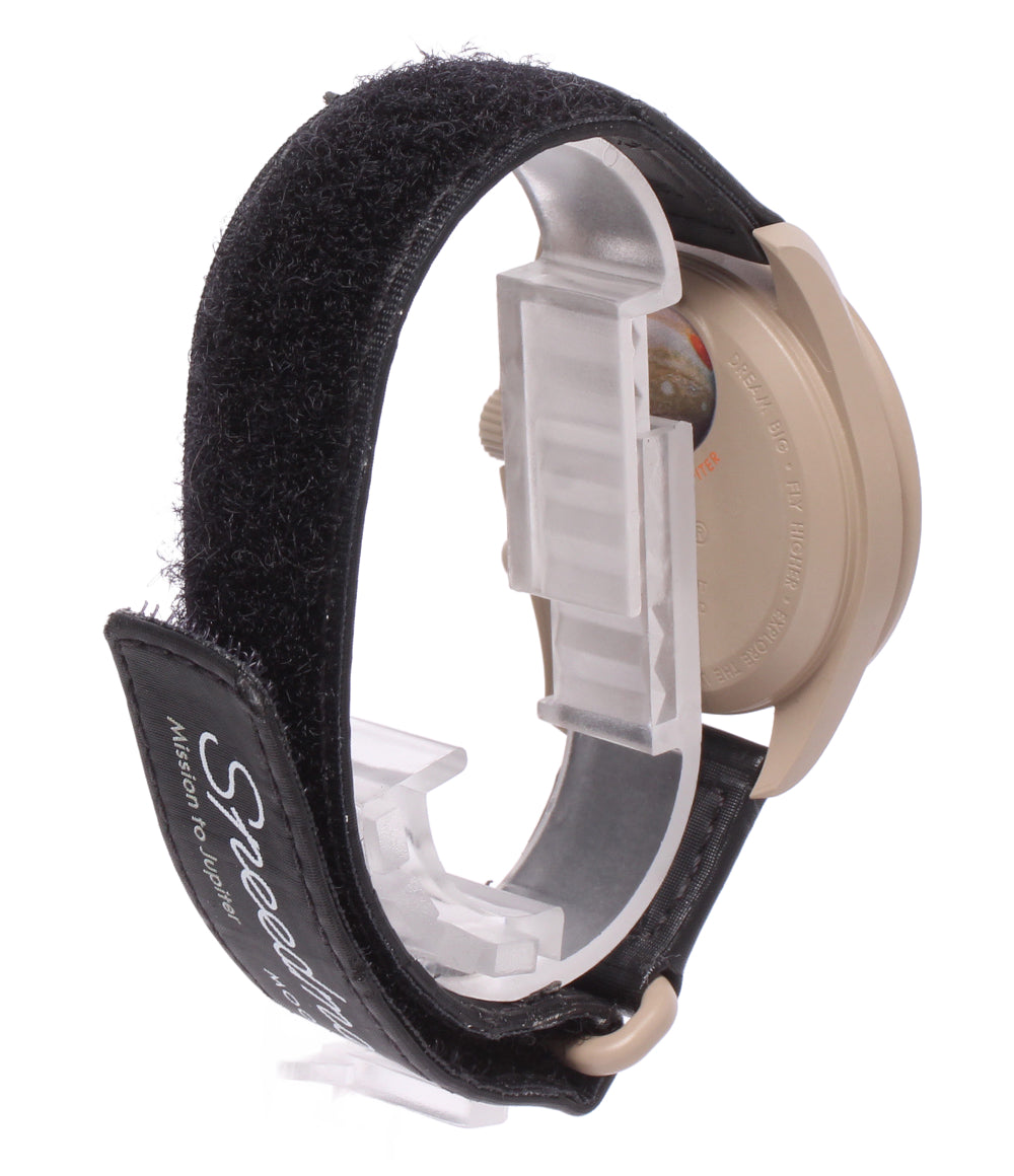 Swatch OMEGA 腕時計 MISSION TO JUPITER ミッション トゥ ジュピター バイオセラミック ムーンスウォッチ クオーツ ベージュ SO33C100 メンズ