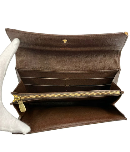 LOUIS VUITTON 長財布 ポシェット ポルト モネ クレディ ダミエ エベヌ N61724 レディース メンズ ルイ・ヴィトン