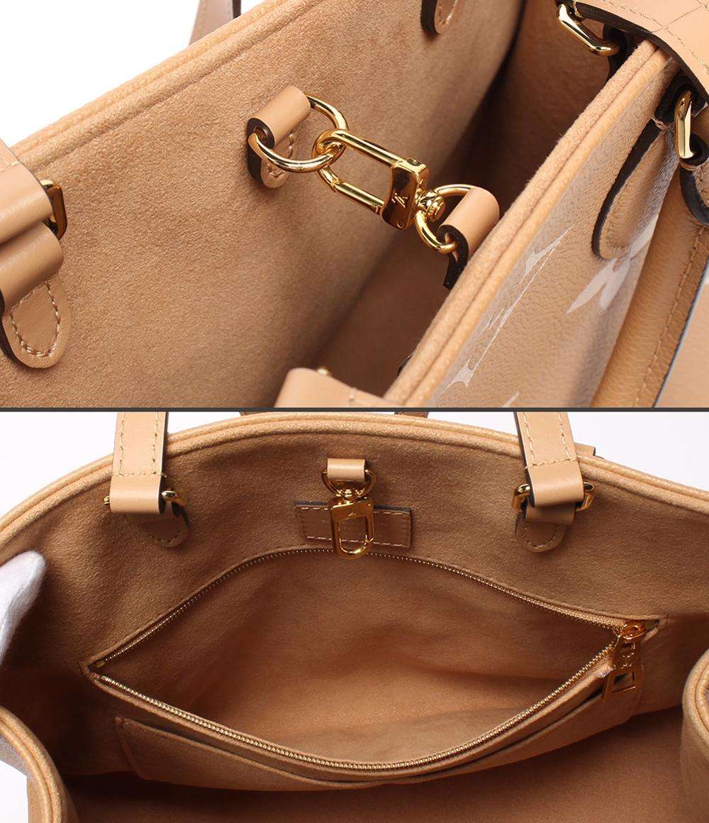 美品 ルイ・ヴィトン 2way ハンドバッグ ショルダーバッグ 肩掛け トートバッグ オンザゴー MM モノグラムアンプラント M45982 レディース