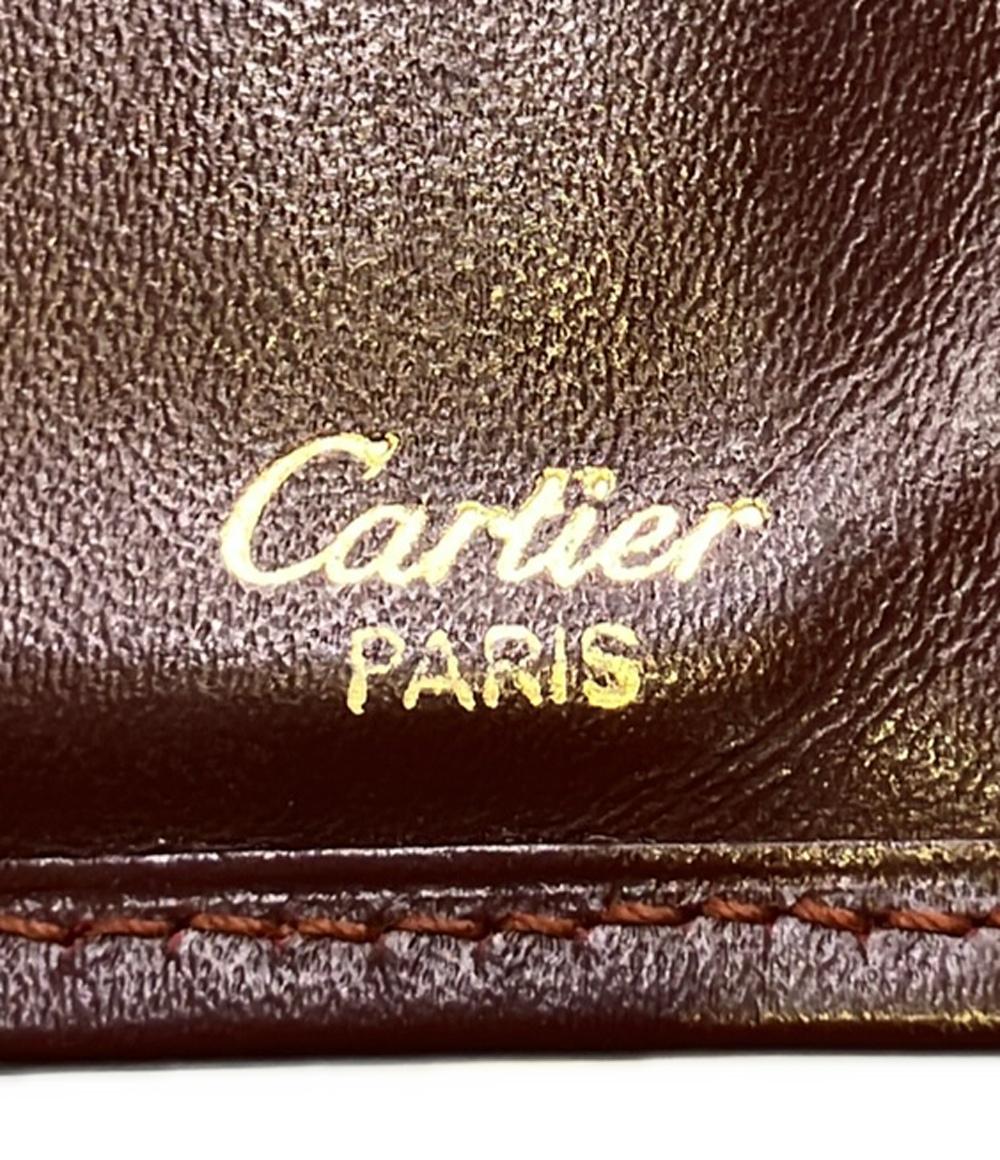 cartierカルティエ 2つ折り長財布 ブラウン 美品 Cartier カルティエ マルチェロ 長財布 フラップ 二つ折り ブラウン