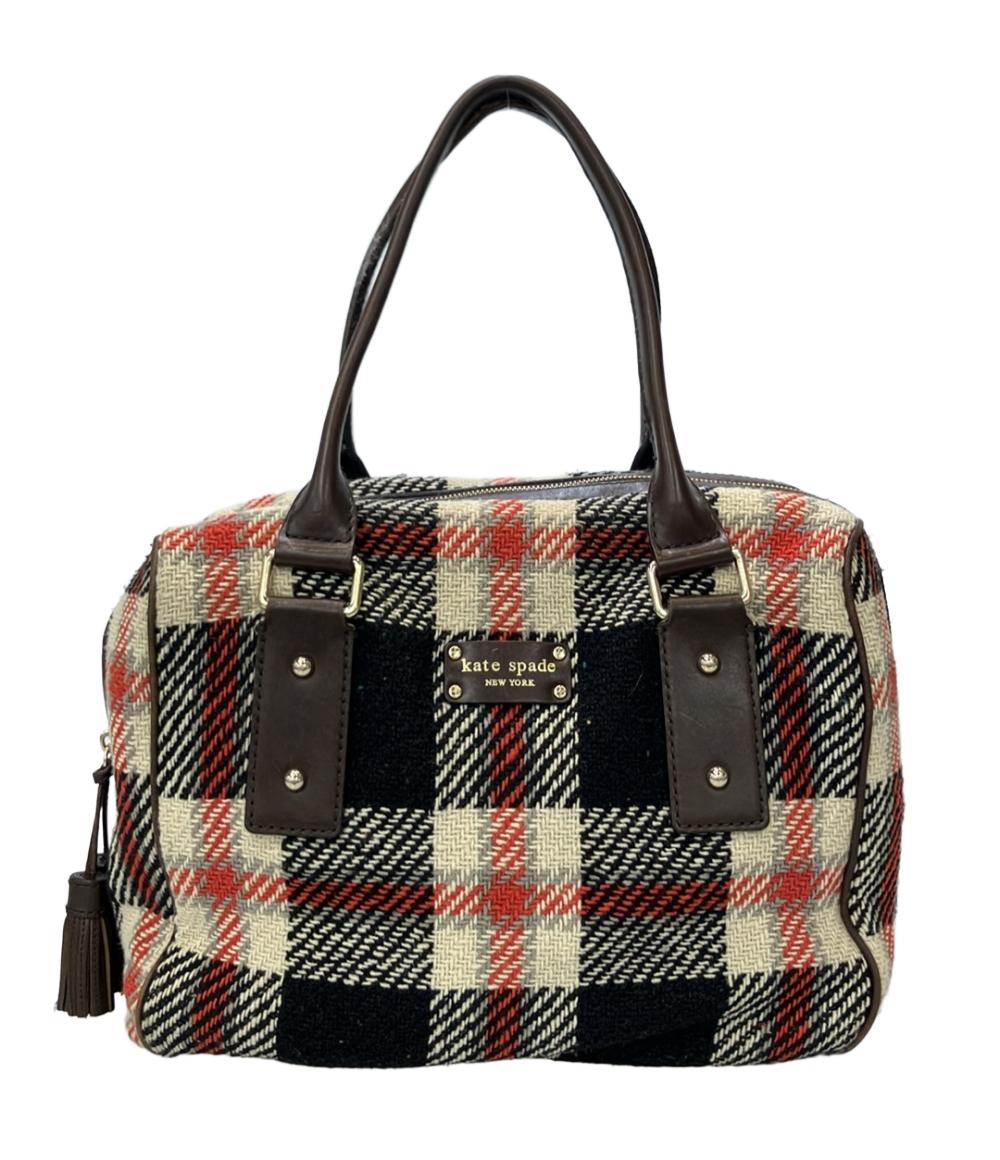 kate spade 赤黒チェック トートバッグ チェック ケイトスペード