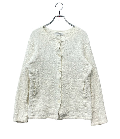 me ISSEY MIYAKE 長袖カーディガン ノーカラー CAULIFLOWER MI52FD221 レディース ミー イッセイミヤケ
