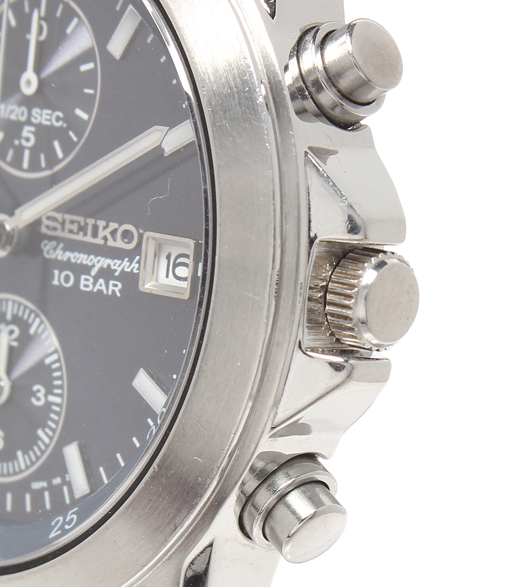 SEIKO 腕時計 クロノグラフ クオーツ ネイビー 7T92-0DM0 メンズ セイコー