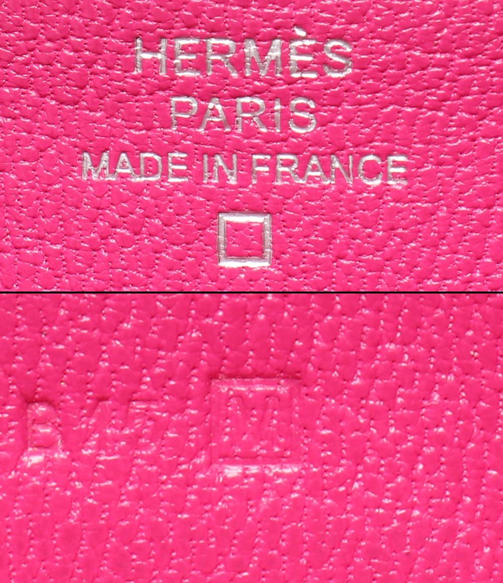 HERMES 長財布 □M刻印 シルバー金具 クロコダイル アリゲーター ベアンスフレ レディース エルメス