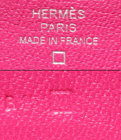 HERMES 長財布 □M刻印 シルバー金具 クロコダイル アリゲーター ベアンスフレ レディース エルメス