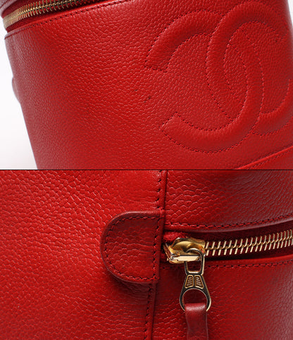 CHANEL バニティバッグ ポーチ ゴールド金具 3番台 キャビアスキン レディース シャネル