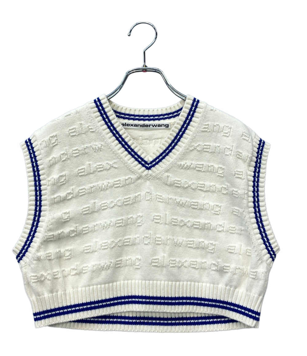 美品 Alexander Wang クロップドニットベスト 1KC3231051 レディース SIZE S アレキサンダーワン
