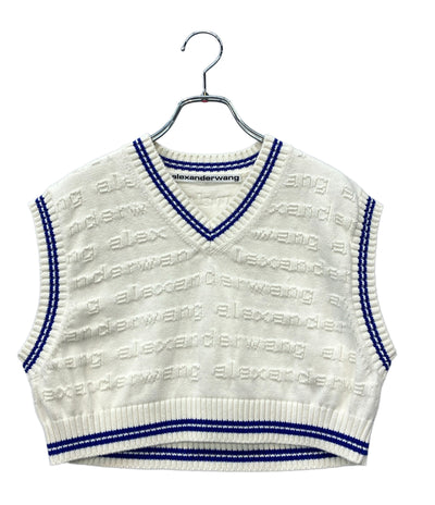 美品 Alexander Wang クロップドニットベスト 1KC3231051 レディース SIZE S アレキサンダーワン