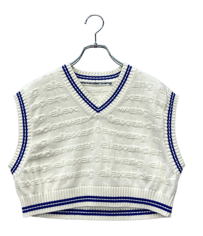 美品 Alexander Wang クロップドニットベスト 1KC3231051 レディース SIZE S アレキサンダーワン