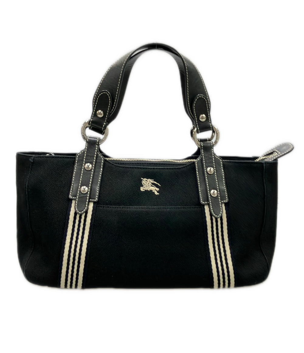 バーバリーブルーレーブル　巾着　バック　白　黒　レア BURBERRY BLUE LABEL トートバッグ キャンバス レディース バーバリー