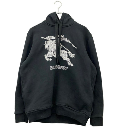 BURBERRY 長袖パーカー DRAKE エンブロイダリー フーディ 馬上の騎士ロゴ スウェット 8072776 メンズ SIZE M バーバリー