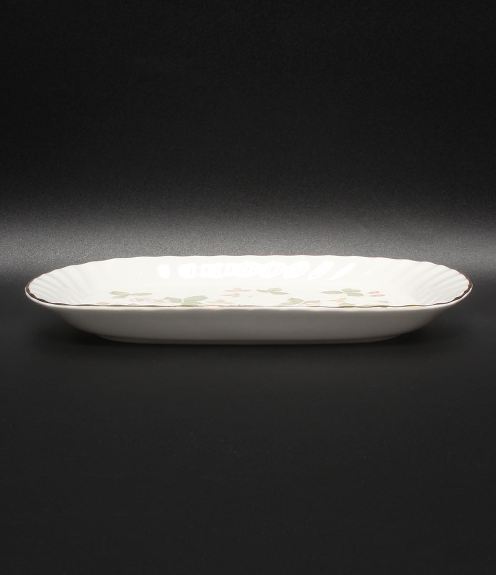 美品 WEDGWOOD スパイラルトレイ 皿 21cm ワイルドストロベリー ウエッジウッド