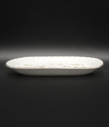 美品 WEDGWOOD スパイラルトレイ 皿 21cm ワイルドストロベリー ウエッジウッド