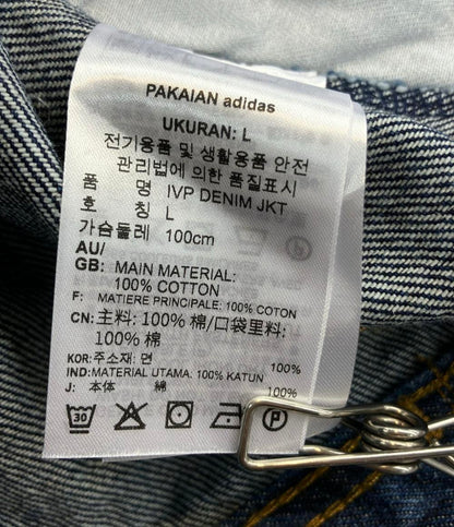 美品 adidas IVYPARK デニムジャケット x IVY PARK  タグ付き オーバーサイズ 2WAY仕様 モノグラム デニム トラックジャケット H61700 メンズ