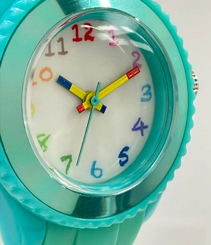 腕時計 クレパスコラボ クオーツ ホワイト NCT-01-GRN レディース タイムステーションNEO