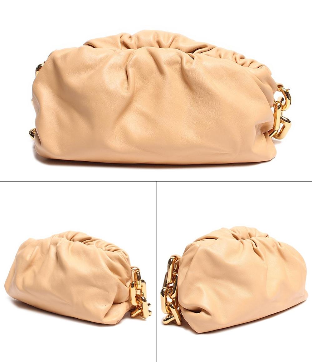 BOTTEGA VENETA チェーンショルダーバッグ ボディバッグ レザー ゴールド金具 がま口 ザ チェーン ポーチ 690831V1BW0 2700 レディース