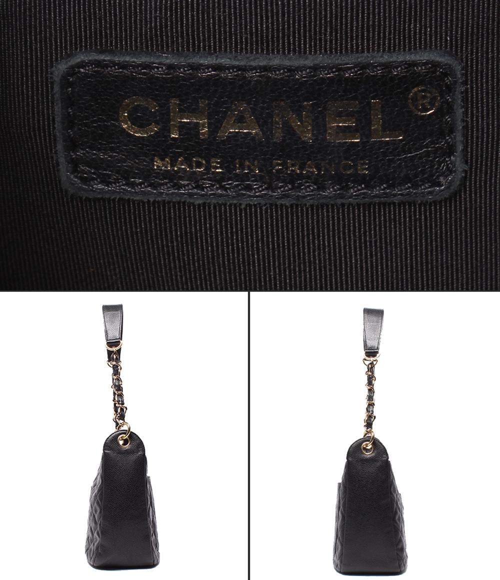 CHANEL チェーンショルダーバッグ ワンショルダー 肩掛け ゴールド金具 キャビアスキン マトラッセ A20993 レディース シャネル