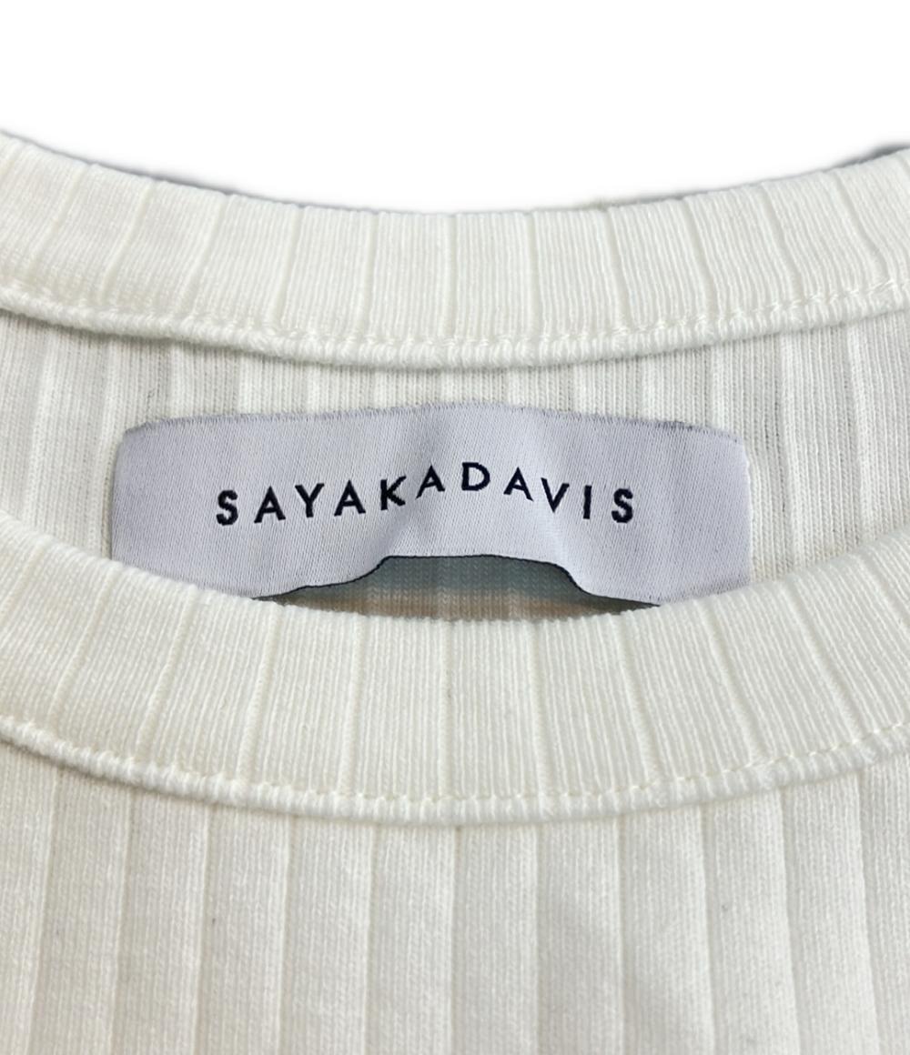 サヤカディヴィス 半袖Tシャツ クロップドショルダー レディース (F) SAYAKADAVIS