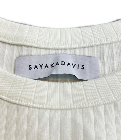 サヤカディヴィス 半袖Tシャツ クロップドショルダー レディース (F) SAYAKADAVIS