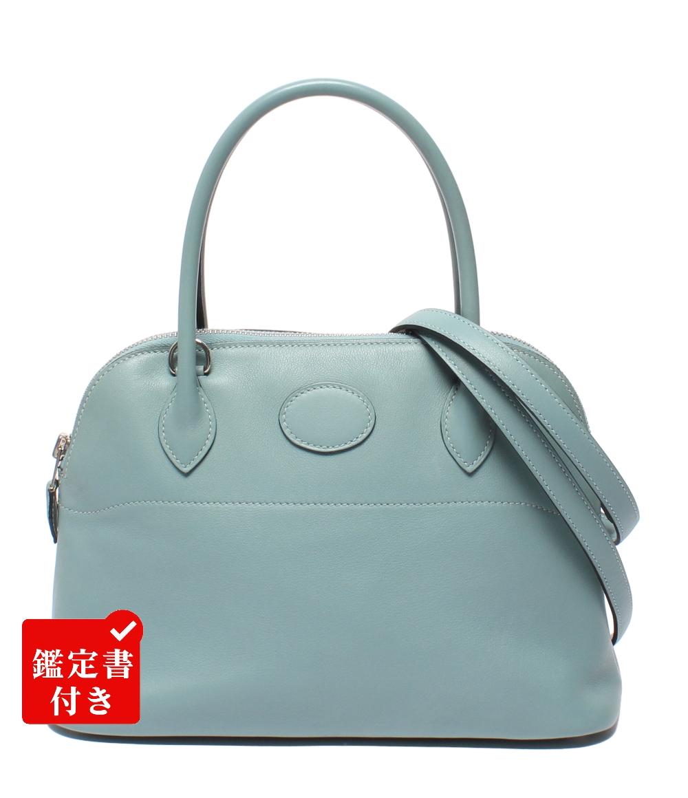 HERMES 2way ハンドバッグ ショルダーバッグ □M刻印 シルバー金具 肩掛け ボリード27 レディース エルメス