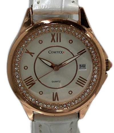 COMTEX 腕時計 クオーツ ホワイト レディース コムテックス
