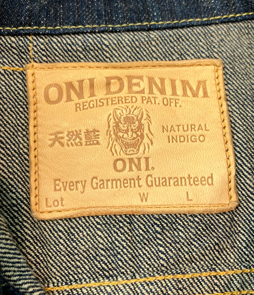 ONI DENIM デニムジャケット ボタン 16oz 天然藍ロープ染色デニム 鬼極 ワンウォッシュ ONI-02527P-KIWAM メンズ SIZE 38 (M) 鬼デニム