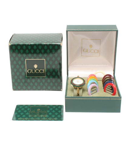 GUCCI 腕時計 クオーツ ホワイト 11/12.2 レディース グッチ