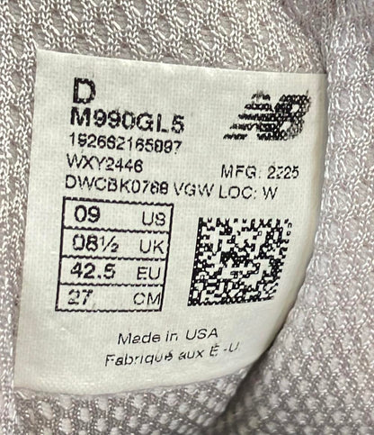 美品 ニューバランス ローカットスニーカー M990GL5 メンズ SIZE 27.0 (L) NEW BALANCE