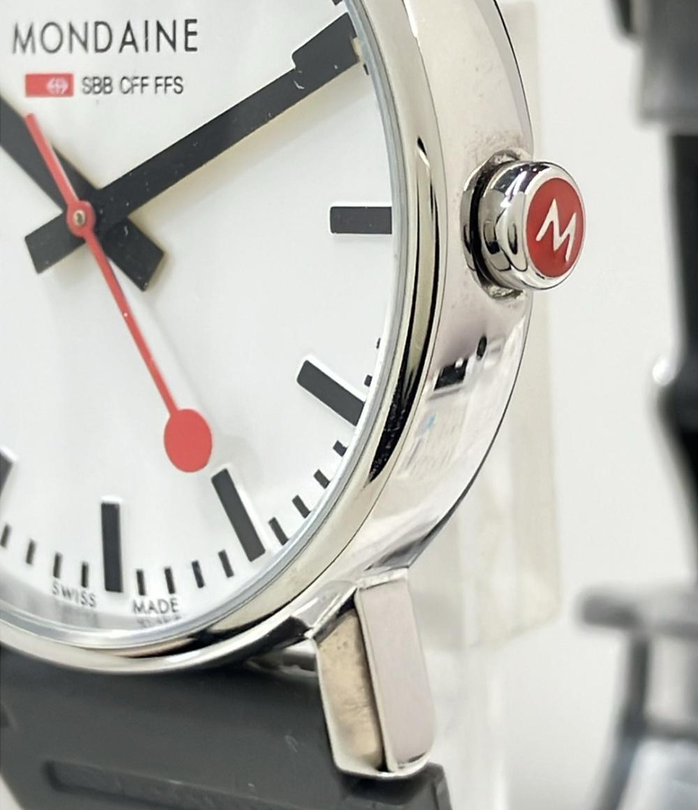 MONDAINE 腕時計 クオーツ ホワイト メンズ モンディーン