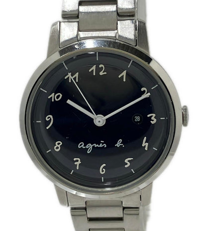 agnes b. 腕時計 クオーツ ネイビー系 VJ22-KFX0 レディース アニエスベー