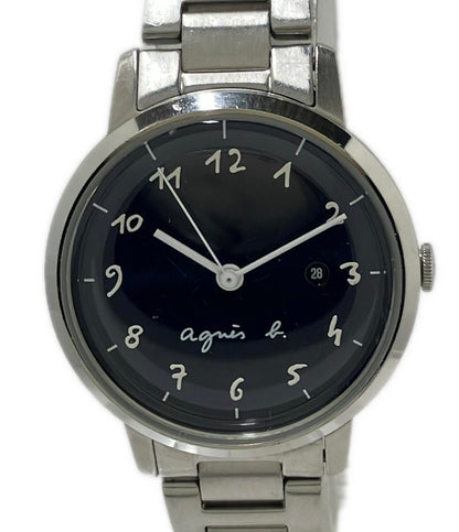 agnes b. 腕時計 クオーツ ネイビー系 VJ22-KFX0 レディース アニエスベー
