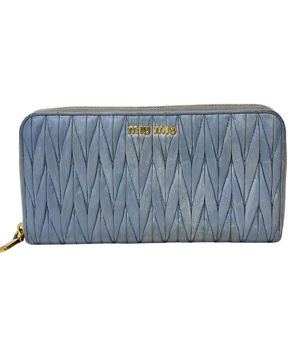 ミュウミュウ ラウンドファスナー長財布 レディース MIUMIU