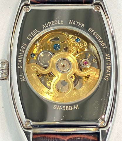 AUREOLE 腕時計 自動巻き シルバー SW-580-M メンズ オレオール