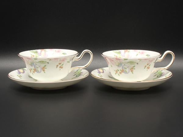 美品 ウエッジウッド カップ＆ソーサー 2客セット ペア スウィートプラム WEDGWOOD