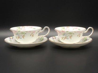 美品 ウエッジウッド カップ＆ソーサー 2客セット ペア スウィートプラム WEDGWOOD