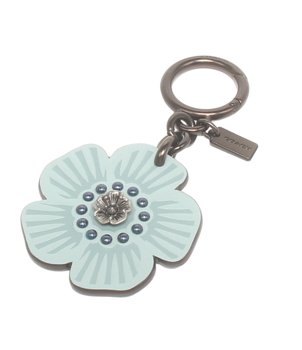 美品 COACH チャーム キーリング キーホルダー フラワーモチーフ 花モチーフ レディース コーチ