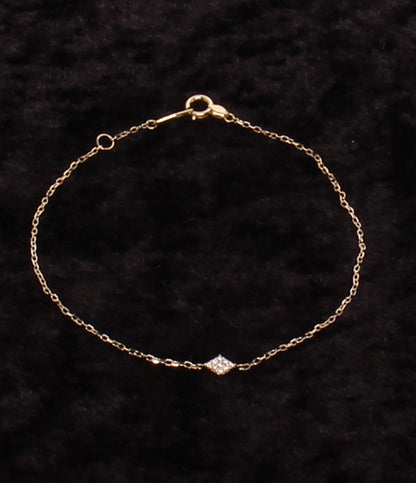 美品 STAR JEWELRY ブレスレット K10 ダイヤ 0.02ct レディース スタージュエリー