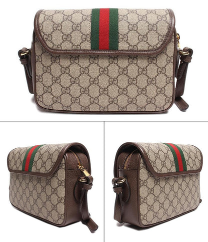 美品 グッチ レザー ショルダーバッグ スモール オフィディア GGスプリーム 72211 520981 レディース GUCCI