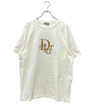 Christian Dior ERL 半袖Tシャツ × ERL ロゴ刺繍 ダメージ加工 ERL Relaxed Fit Tee 313J647A0817 メンズ SIZE L クリスチャンディオール