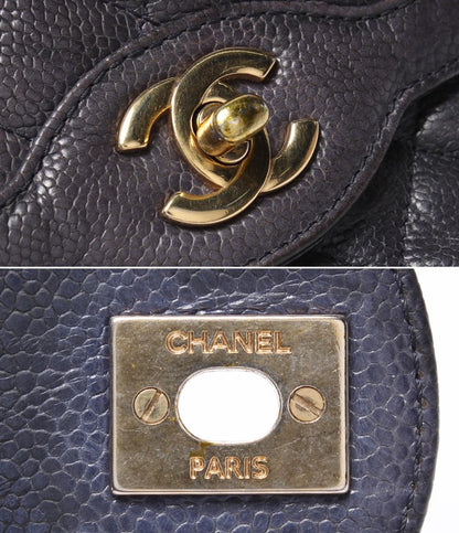 CHANEL チェーンショルダーバッグ シングルチェーン シングルフラップ ミニマトラッセ キャビアスキン 21番台 レディース シャネル