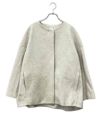 BEARDSLEY ノーカラーコート ウール スナップボタン 後ろぷっくりウールショートコート BEZ1022608A0004 レディース SIZE F (M) ビアズリー